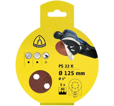 DISQUE AUTO-AGRIPPANT 125MM GR40