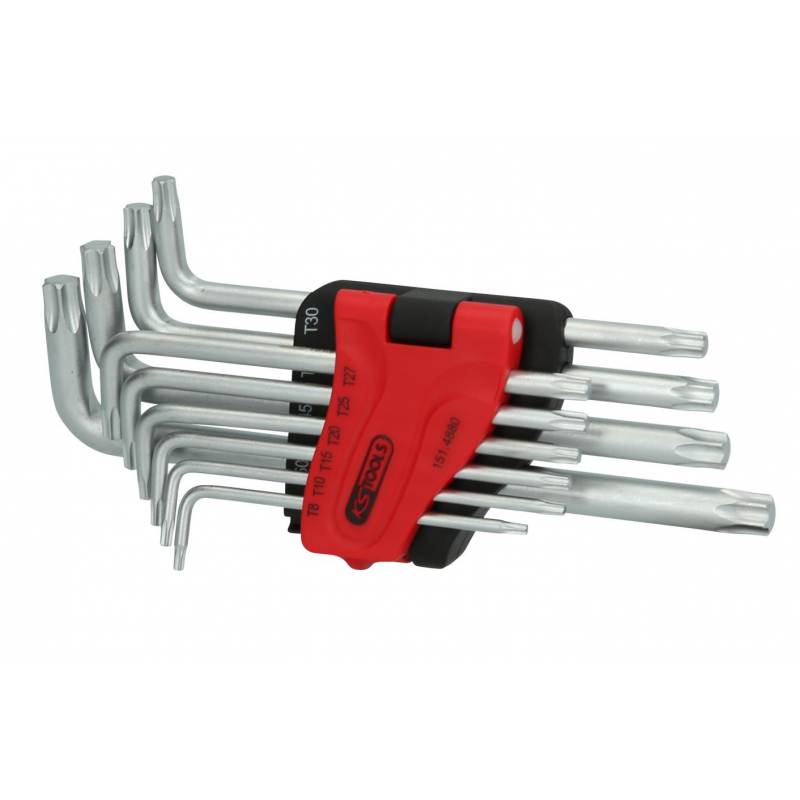 JEU DE 10 CLES MALES COUDEES TORX LONGUES JEU DE 10 CLES MALES COUDEES TORX LONGUES