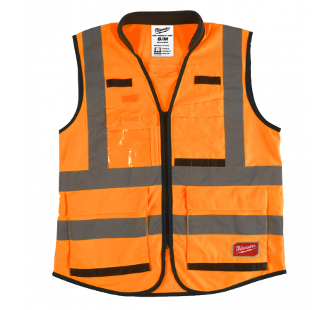 GILET PREMIUM HAUTE VISIBILITE ORANGE